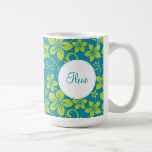 Tropische Blumen-personalisierte Tasse