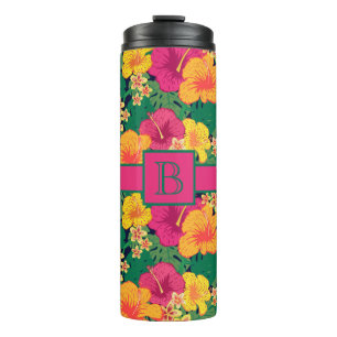 Tropische Blumen Thermosbecher