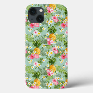 Tropische Blumen u. Ananas Case-Mate iPhone Hülle