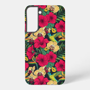 Tropische Blumen und Kolibri - Sommer Botanica Samsung Galaxy Hülle