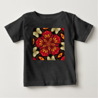 Tropische Blumen und Schmetterlinge Mandala