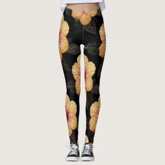 Tropische Blumenmuster-Leggings Leggings