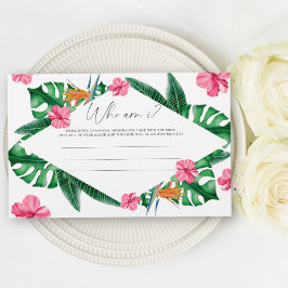 Tropische Blumenpalme - Wer bin ich Brautparty Briefpapier