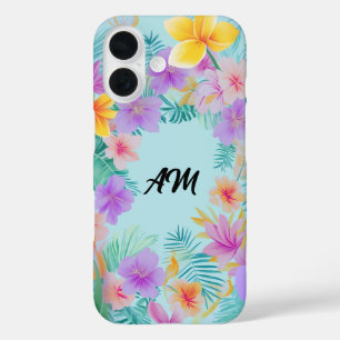 Tropische Blumenrabatte Sommerästhetik iPhone 16 Hülle