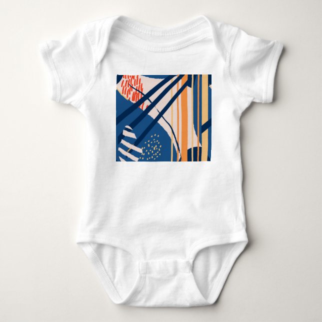 Tropische Blüte: Moderner Führer Baby Strampler (Vorderseite)