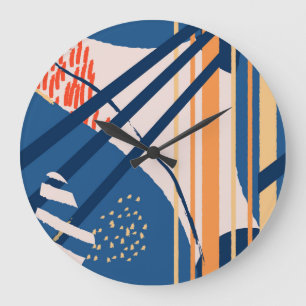 Tropische Blüte: Moderner Führer Große Wanduhr