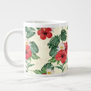 Tropische Blüten des weißen Lotus Jumbo-Tasse