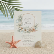 Tropische Boho-Strand-Wappenehe