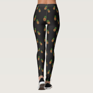 Tropische botanische Ananas-gemusterte Leggings
