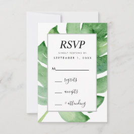 Tropische botanische Aquarellenkarte - UAWG RSVP Karte