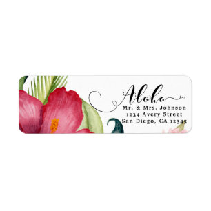 Tropische botanische Blumen-Aloha-Elegante Einladu