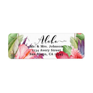 Tropische Botanische Blumige Hawaiianische Blumen 