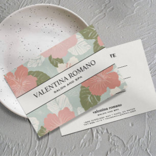 TROPISCHE BOTANISCHE Hibiskus Blumen Geschenkkarte