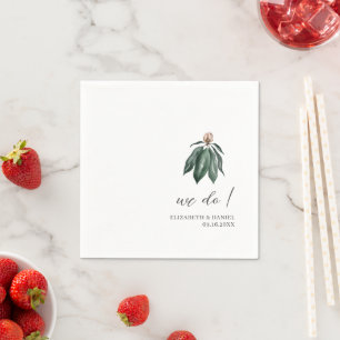 Tropische botanische Hochzeit nach Maß Serviette