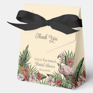 Tropische Brautparty Floral Rosa Flamingo Geschenkschachtel
