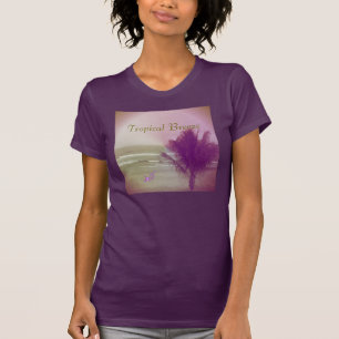 Tropische Breeze Fine Jersey Eggplant T - Shirt