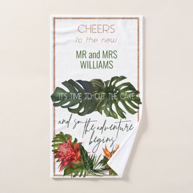 Tropische Breeze Lush Blues Cut the Wedgecake Handtuch (Handtuch)