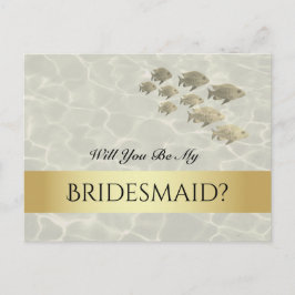 Tropische Bridesmaid-Empfehlungskarte Postkarte