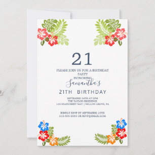 Tropische Brise 21. Geburtstag Einladung
