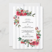 Tropische Brise gefärbt Hochzeit Einladung