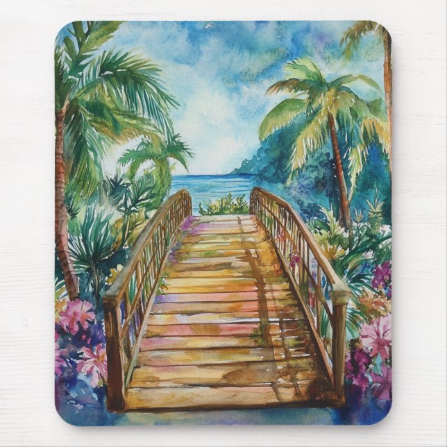 Tropische Brücke Mousepad (Vorne)