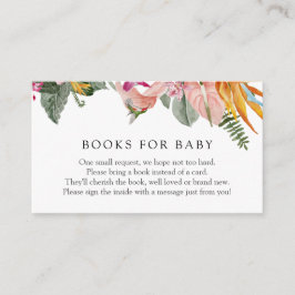Tropische Bücher für die Babyverpackung Begleitkarte