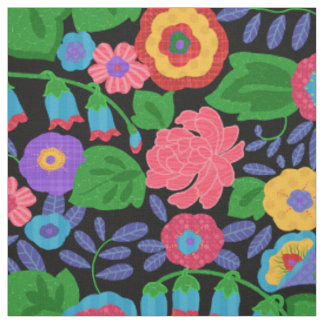 Tropische bunte Blumen-Blumensommer-Muster Stoff