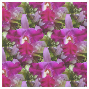 Tropische Cattleya Orchideen-Blume Stoff