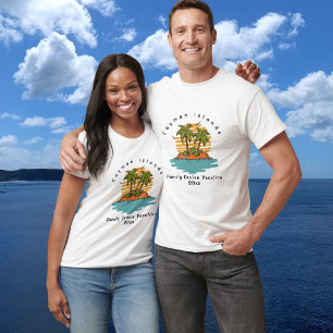 Tropische Cayman-Kreuzfahrt Sonnenuntergang Orang T-Shirt