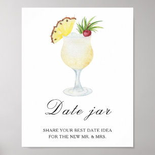 Tropische Cocktail-Brautparty - Ideen für ein Date Poster