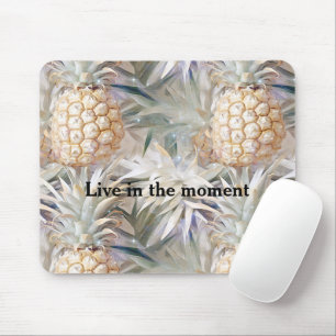 Tropische Creme Gold Ananas Mousepad