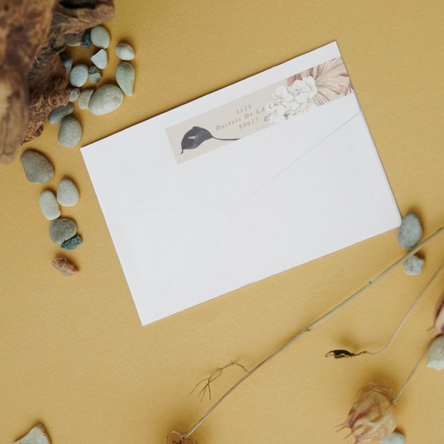 Tropische Creme Pampas Grass Wüste Save the Date (Von Creator hochgeladen)