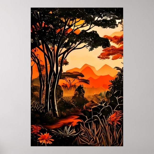 Tropische Dämmerung Poster (Vorne)