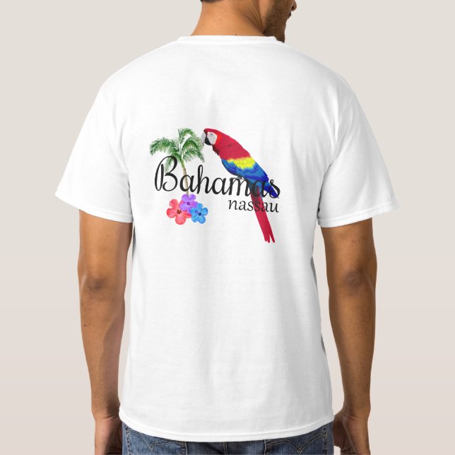 Tropische Destination Nassau Bahamas T-Shirt (Rückseite)
