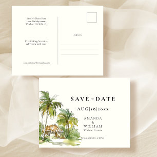 Tropische Destination Save the Date Postkarte