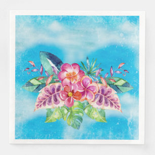 Tropische Dschungel-Blumen - Aloha Strand Serviette