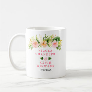 Tropische Dschungel-Blumenhochzeit Kaffeetasse