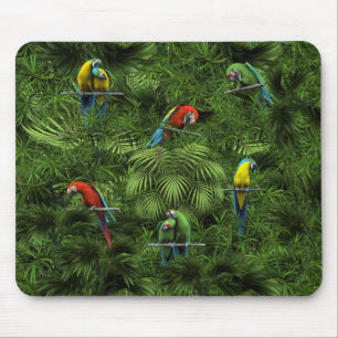 Tropische Dschungel-Papageien KRW Mousepad