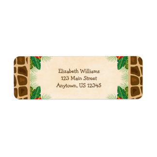 Tropische Dschungel-Rücksendeadresse