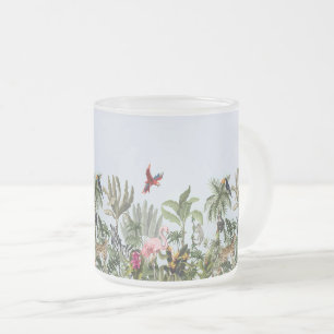 Tropische Dschungel-Wildlife-Keramik-Kaffeetasse Mattglastasse