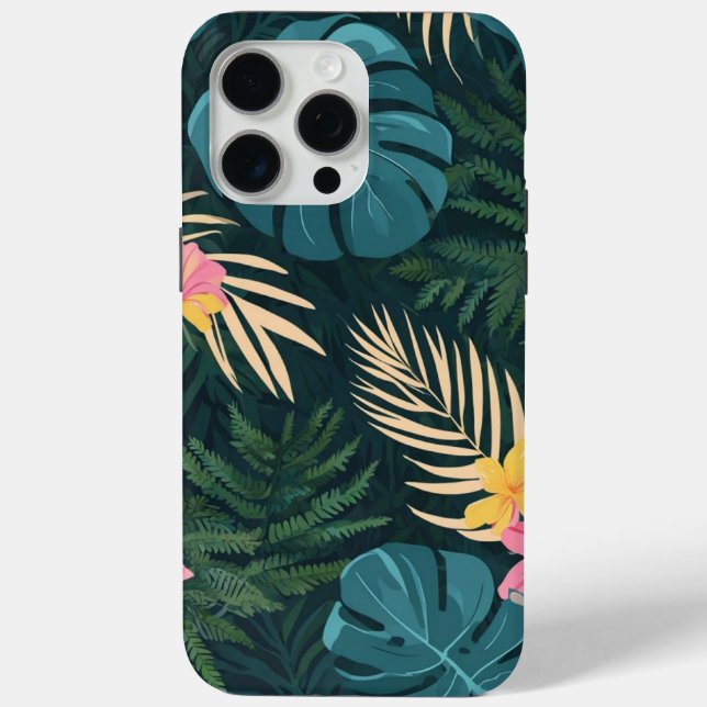 Tropische Dschungelblätter Case-Mate iPhone Hülle (Rückseite)