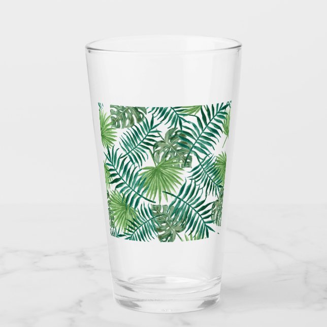 Tropische DschungelBlätter Glas (Vorderseite)