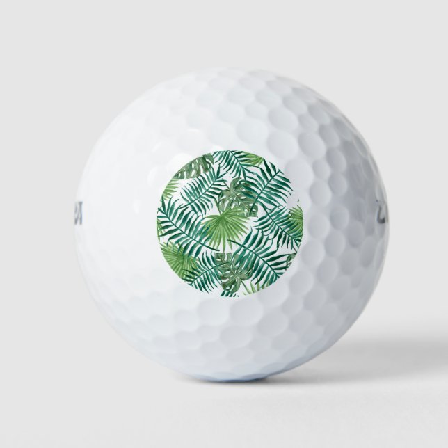 Tropische DschungelBlätter Golfball (Vorderseite)