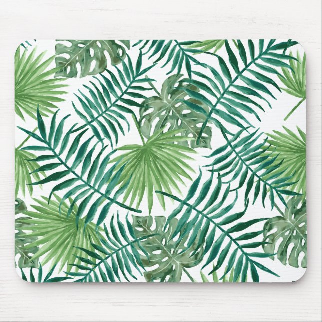 Tropische DschungelBlätter Mousepad (Vorne)