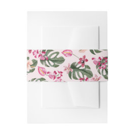 Tropische Einladung Bauchband Einladungsbanderole