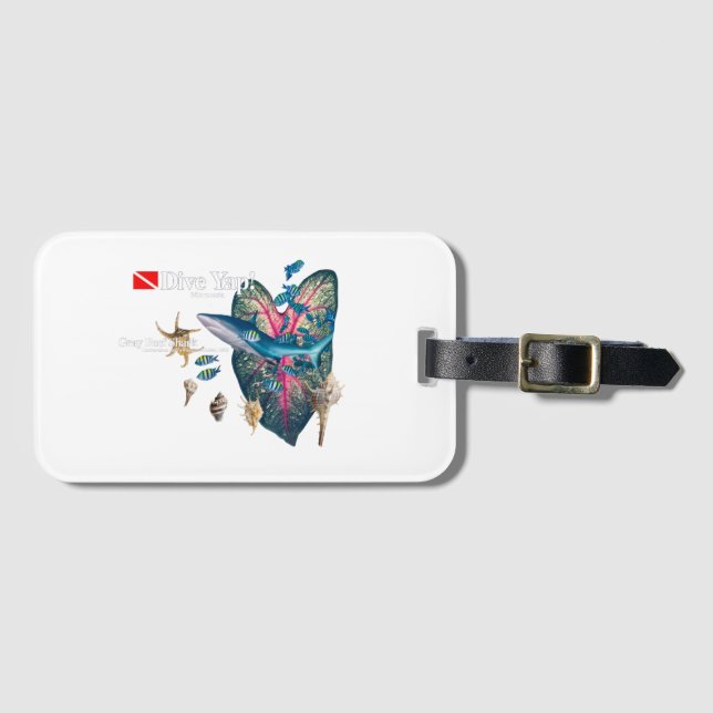 Tropische Einladung Gepäckanhänger (Vorderseite (Horizontal))