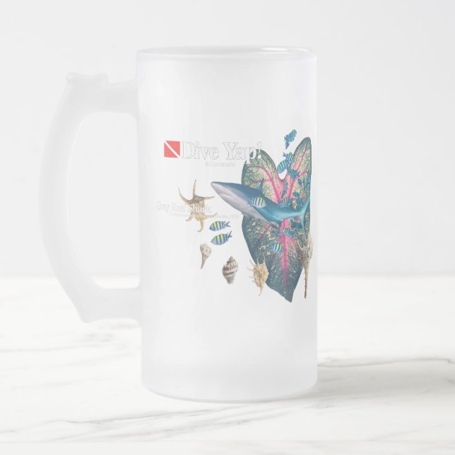 Tropische Einladung Mattglas Bierglas (Links)