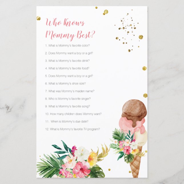 Tropische Eiscreme, die das beste Spiel der Mama k (Vorderseite)