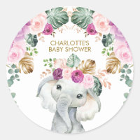 Tropische Elefant Baby Dusche Wild einen Geburtsta