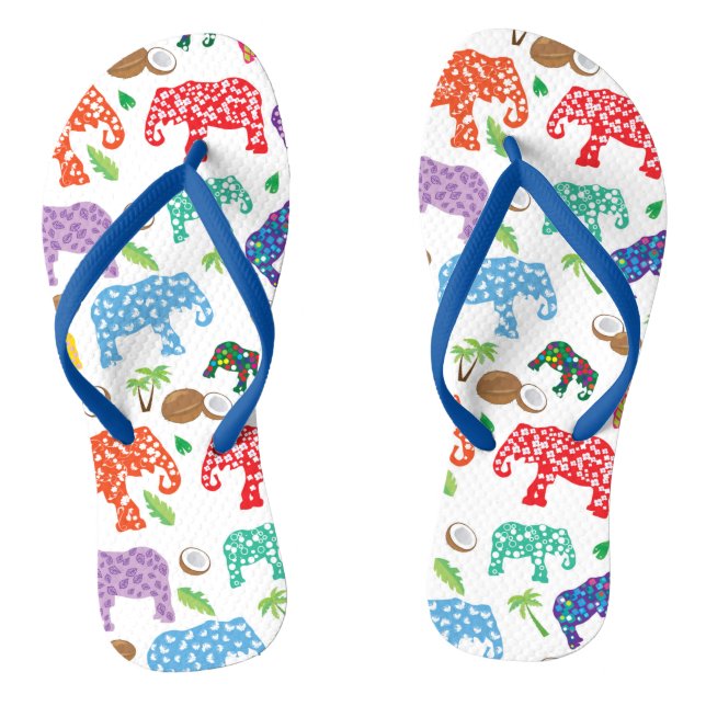 Tropische Elefanten Flip Flops (Fußbett)